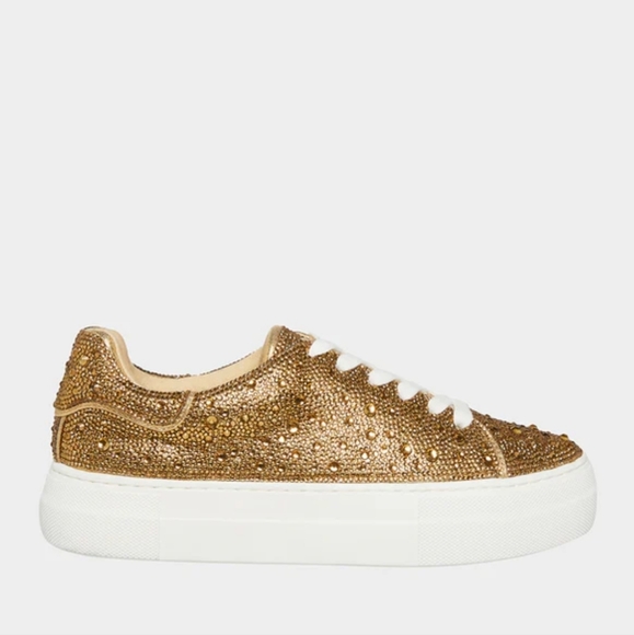 Betsey Johnson Sidny Scarpe Da Ginnastica Bambine E Ragazze - Sneaker Con Strass E Plateau, Chiusura Con Lacci